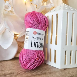 Intense Linen 4107 - jasná ružová priadza z ľanu a viskózy