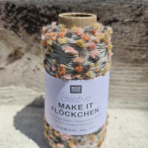 Make It Flöckchen 005 - vintage tenká pripletacia priadza s nopkami